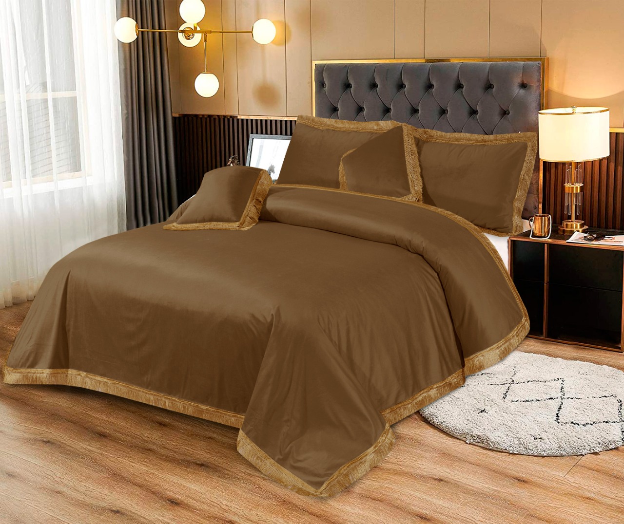 Mardian Velvet Bridal Bed Set | 5pcs | MVB06