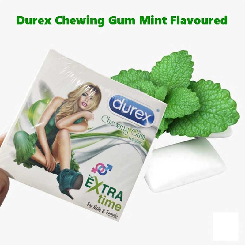 Durex Chewing Gum & Bubblegum longtime Mint Flavoured for male & female - 4 GUM