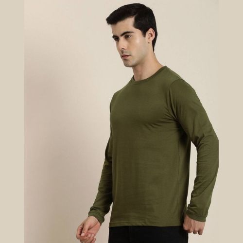 Aesthetic Gen Olive Green Full Sleeves T-shirt