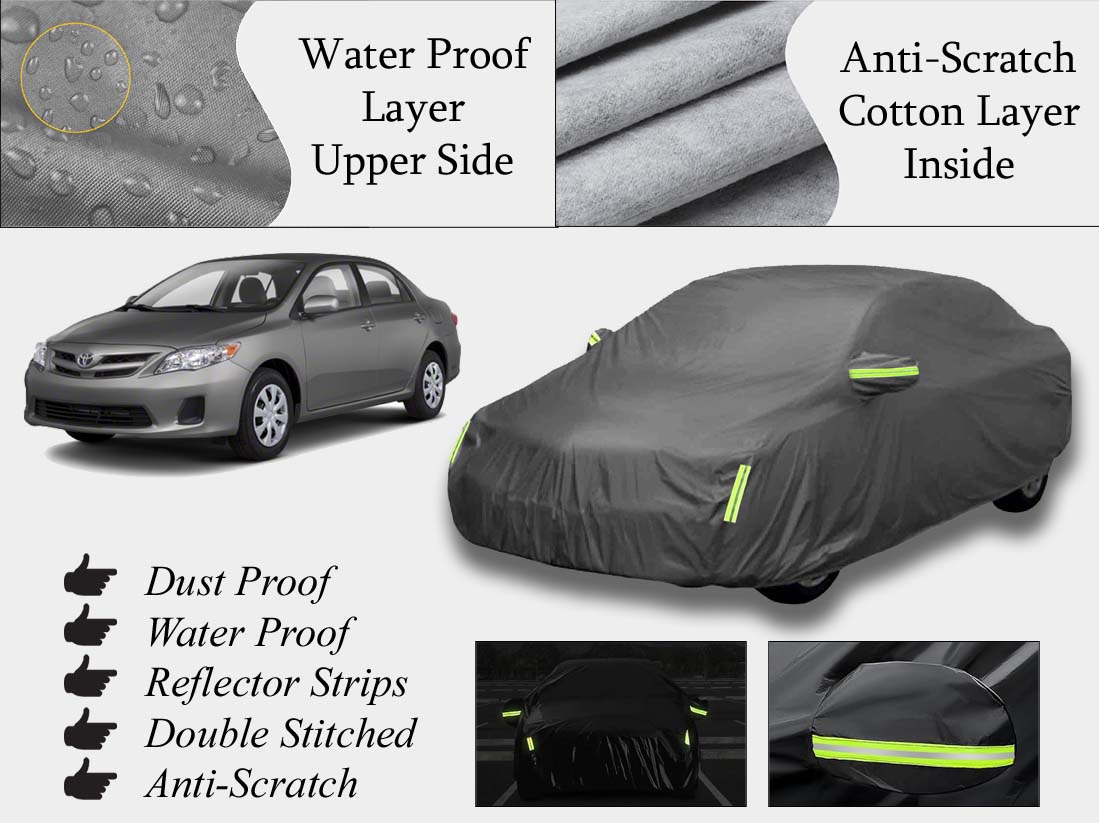 Toyota Corolla 2009 - 2013 Top Cover | Grey | Anti-Scratch | Double Layer | Heat Proof | Water Proof