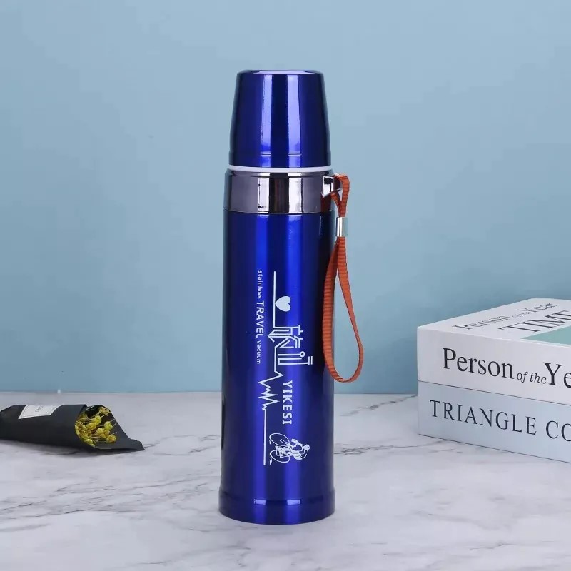 Blue Sports Vacuum Flask 750ML Stainless Steel Water Bottle