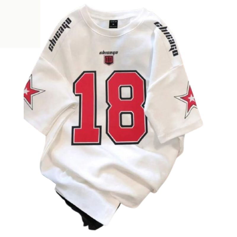 White Manfinity Sporsity Letter Printed Drop Shoulder T-Shirt, Street Wear