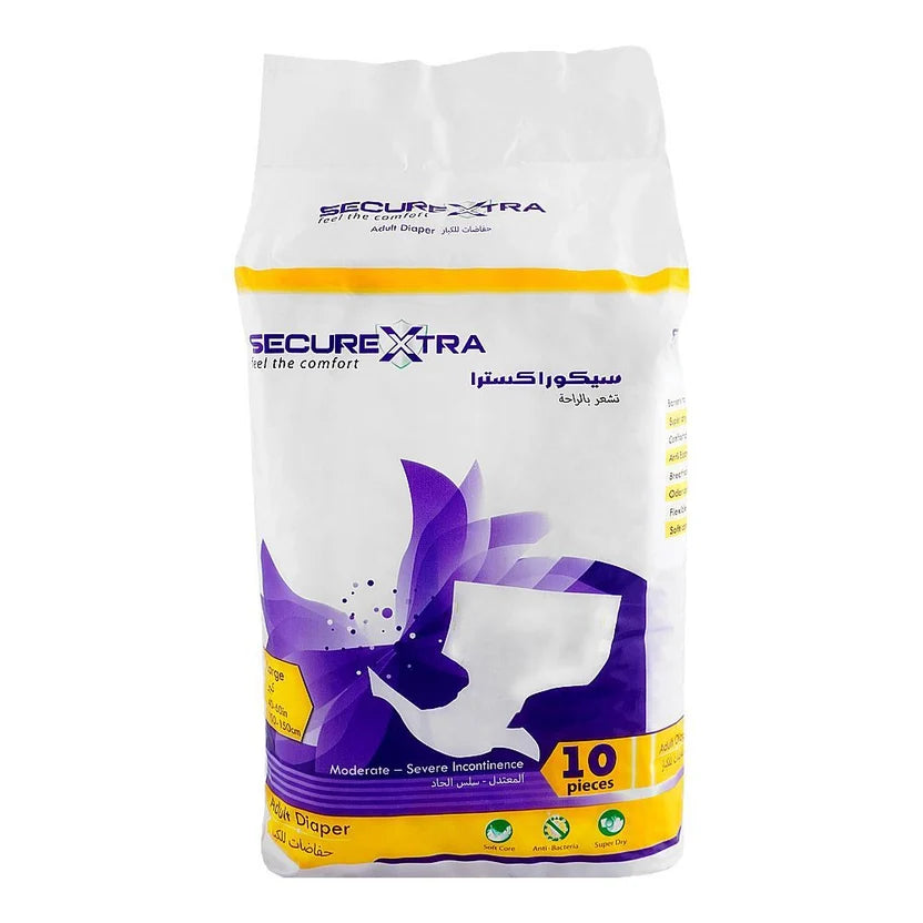 SecureXtra Adult Diaper Large 10 Pcs
