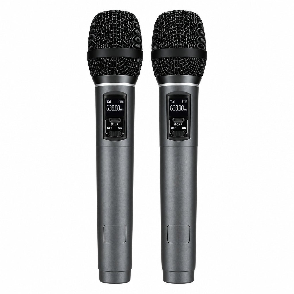X230 Dual Professional Wireless Microphone | Rechargeable UHF Mic System with