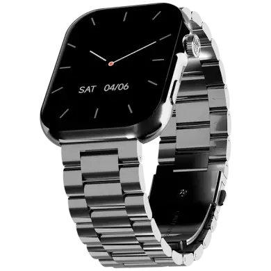 Ronin R-09 Luxe Smart Watch – 1.96” AMOLED Display, Bluetooth Calling, IP68 Waterproof, Health & Fitness Tracker with Premium Metallic Design