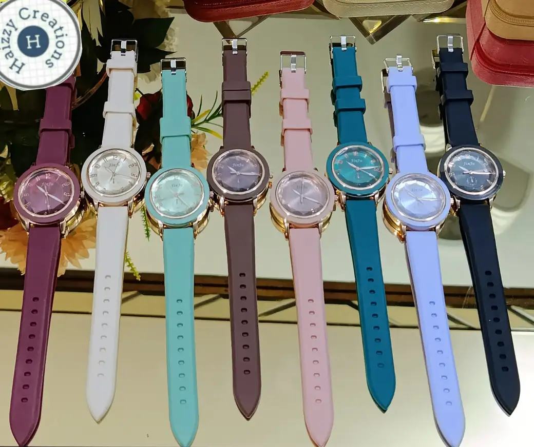 JINJU ORIGINAL PREMIUM QUALITY GIRLS MACHING COLOR WATCH WATERPROOF