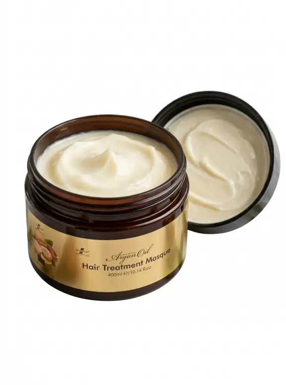 Power Knight Luxury Argan Oil Hair Treatment Masque – Deep Conditioning & Intensive Repair Butter for Dry, Damaged, Frizzy Hair – Sulfate & Paraben Free Salon-Grade Restorative Hydration Care (300ml