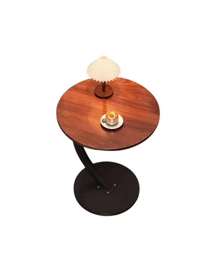Round Side Table, End Table for Small Spaces Round Coffee Table Wood Rustic Nightstand Bedside Table Sofa Table Coffee Snack Table Drink Table for Living Room,Bedroom
