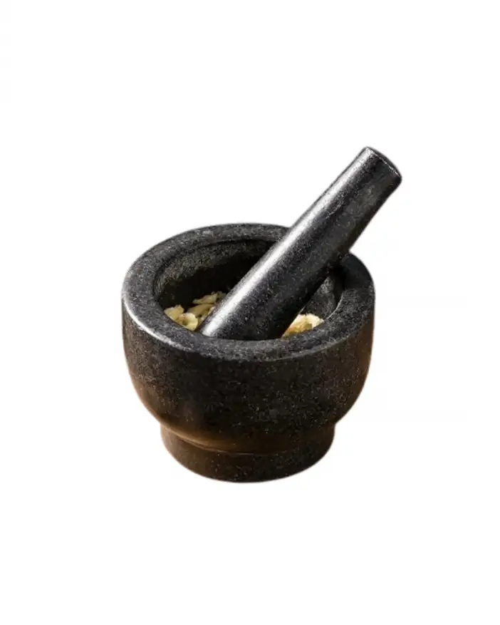 Imported Mortar and Pestle Set, Durable Fibre Material Grinding Bowl with Matching Pestle, Lightweight Kitchen Spice Crusher, Manual Herb Grinder, Multipurpose Masher for Garlic, Ginger, Spices, Herbs