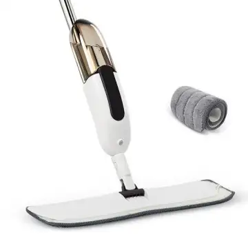 2-in-1 360-Degree Water Spray Microfiber Mop for Floor Cleaning, Rotating Head Wet and Dry Cleaning Mop with Built-in Spray Bottle, Reusable Washable Microfiber Pad, Ergonomic Handle for Home, Kitchen