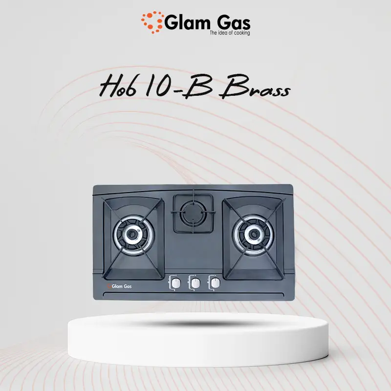 Glam Gas GG-10 Brass Built In Hob (Black)
