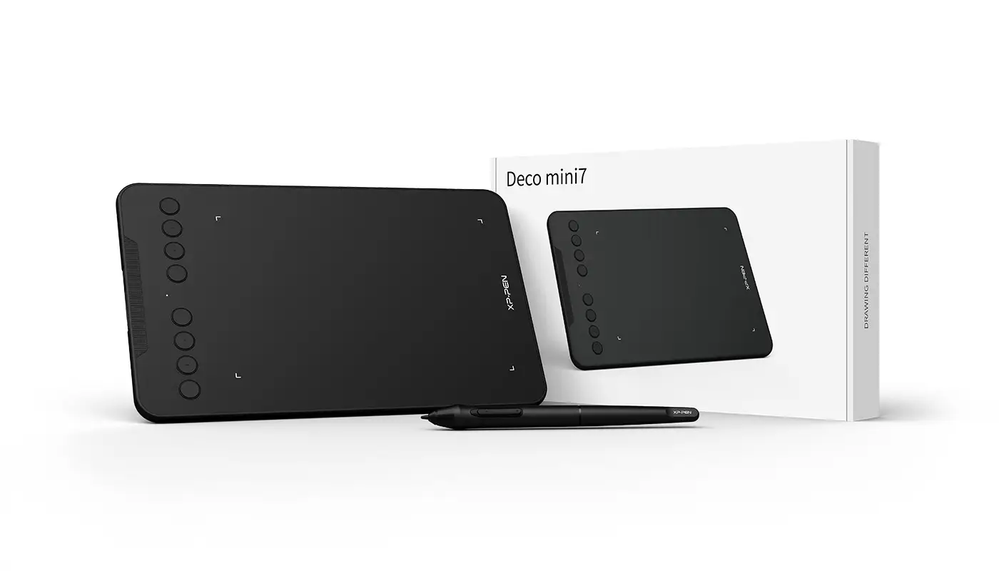 PPen Deco Mini7W Wireless Drawing Tablet Graphics Tablet 7*4 Inch With Tilt for Windows Mac Android