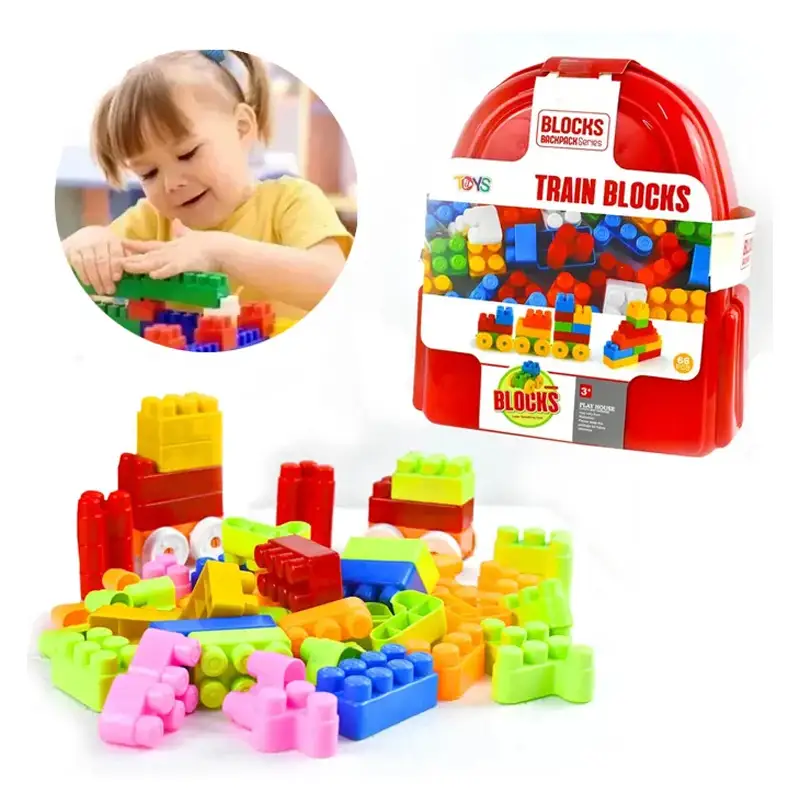Train Blocks Backpack 66 Pcs