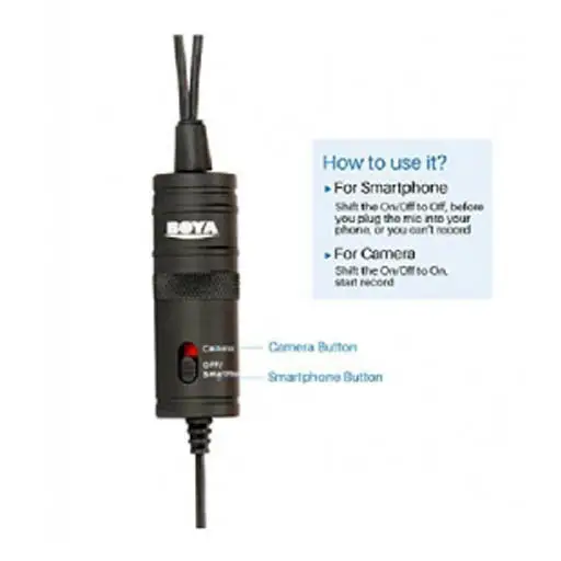 BOYA BY-M1DM Dual Lavalier Universal Omni-Directional Microphone - Black