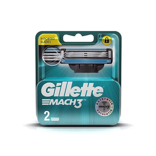 Gillette Mack3 Green Cartridge Pack Of 2's Refills Original Poland