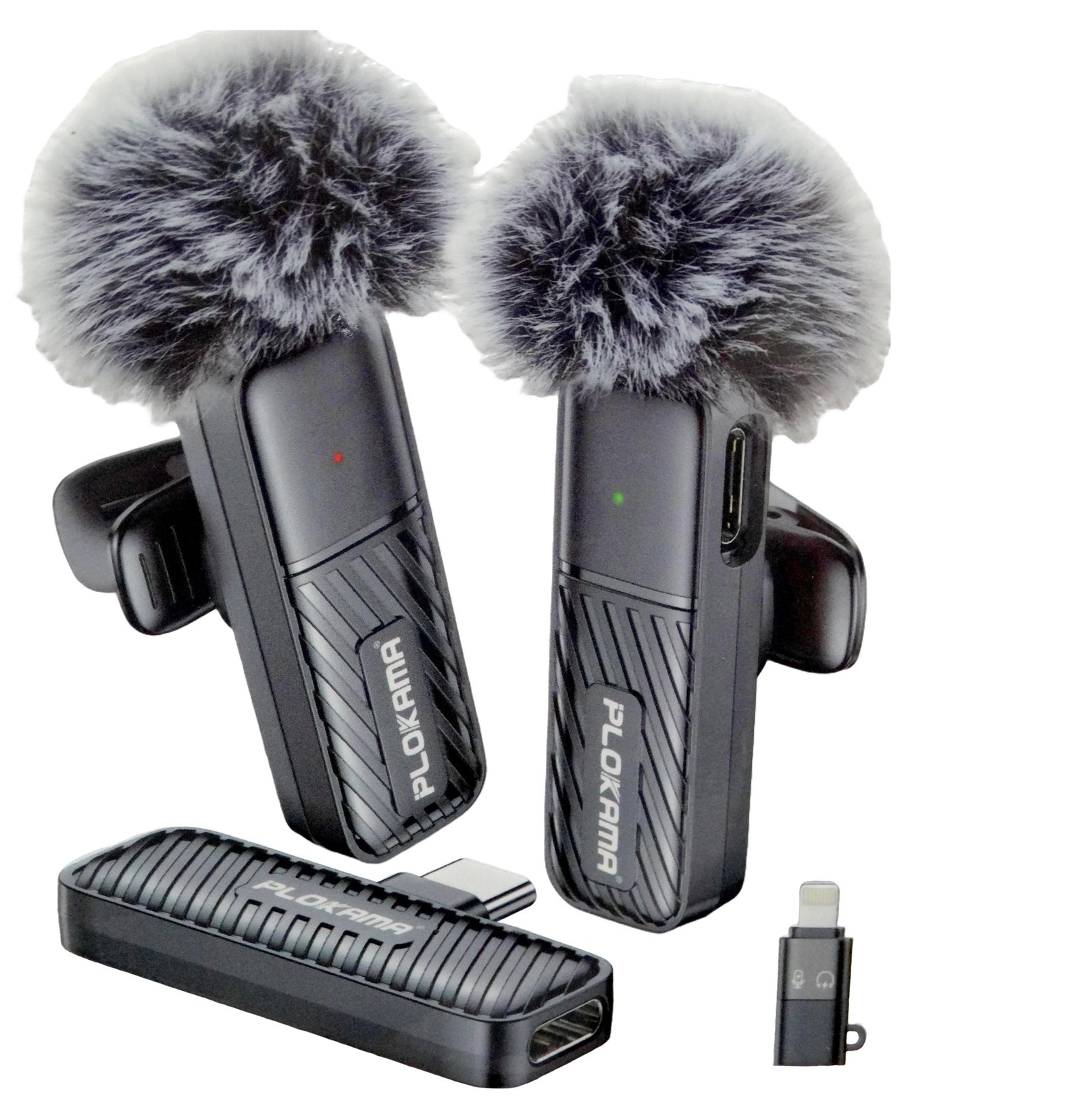 Plokama VM-20 2.4G Wireless Lavalier Microphone Dual 2in1 Plug & Play Mic for