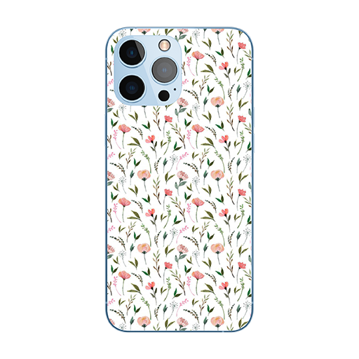 Customized Mobile Case for Apple iPhones (Light pink floral-4 Design)