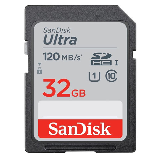 SanDisk Ultra SD Card 120mb/s 32GB