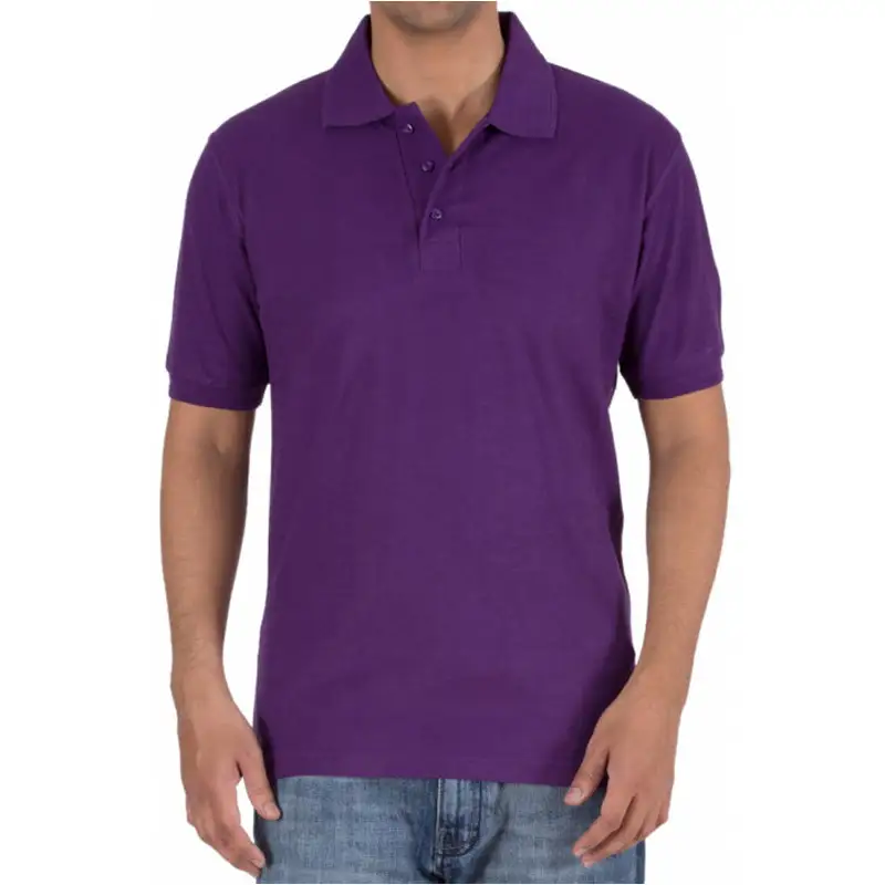 Vaya Clothing Basic Plain Purple Basic Polo T-Shirt