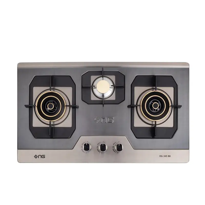 Nasgas DG-345 BK Steel Top Built In Hob With Official Warranty