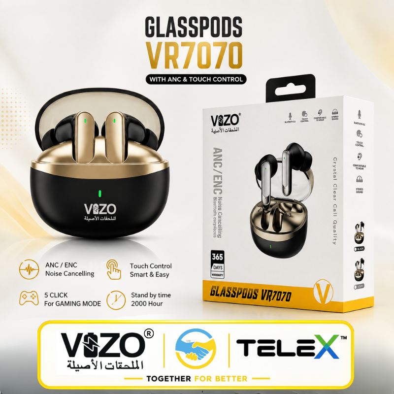Vizo VR7070 GlassPods ANC Wireless Earbuds