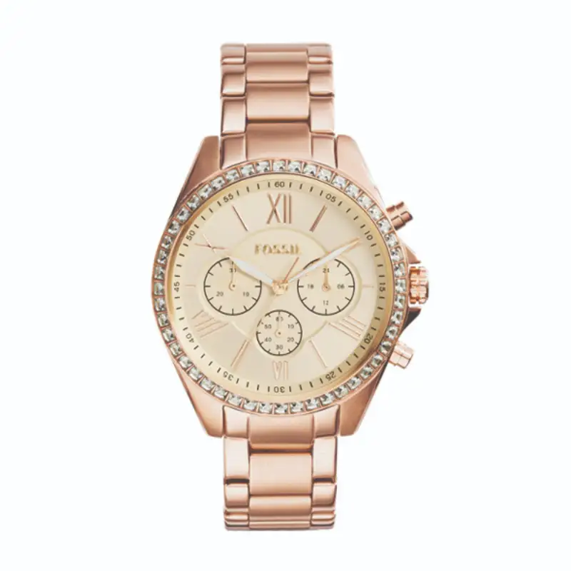 Fossil Modern Rose Gold Stainless Steel Rose Gold Dial Chronograph Watch For Gents - BQ1774