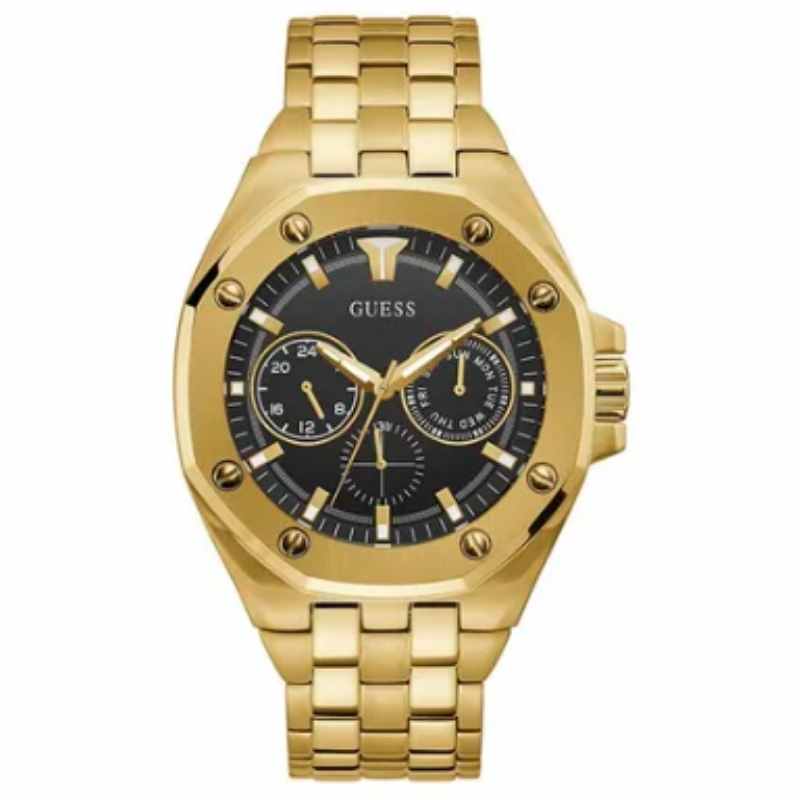 Guess Men's Top Gun Chronograph Stainless Steel Wrist Watch GW0278G2 - 46mm - Gold