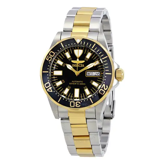 Invicta Sapphire Diver Black Dial Two-tone Men's Watch