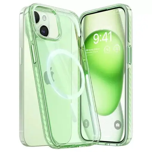 Torras Sparka-Mag Series Magsafe Compatible Phone Case for iPhone 15 6.1″ – Light Green