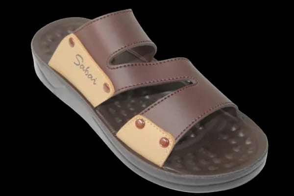 Sabai Thai Comfort Fone Brown Color Synthetic Leather Upper With Reflex Insole And Polyurethane Sole Slides For Men S5106