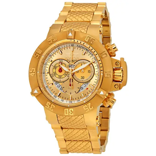 Invicta Subaqua Noma III Chronograph Gold Dial Men's Watch