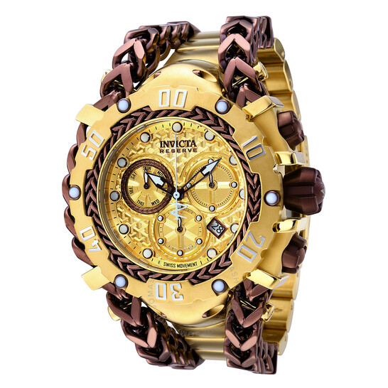 Invicta Reserve Chronograph Quartz Gold Dial Men's Watch