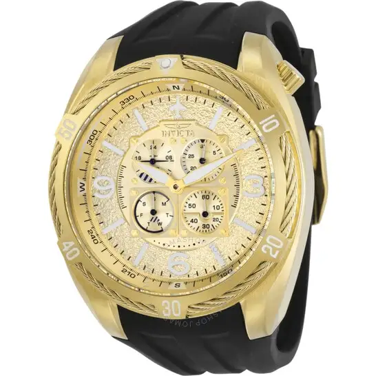 Invicta Aviator Quartz Gold Dial Men's Watch