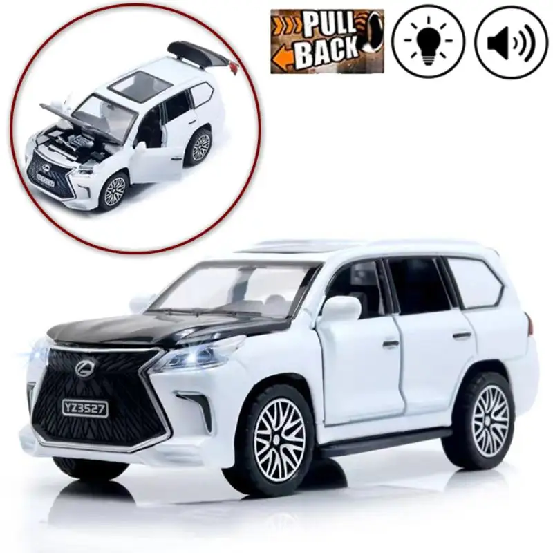 Lexus Land Cruiser Prado - Pull Back and Die cast - Light and Music