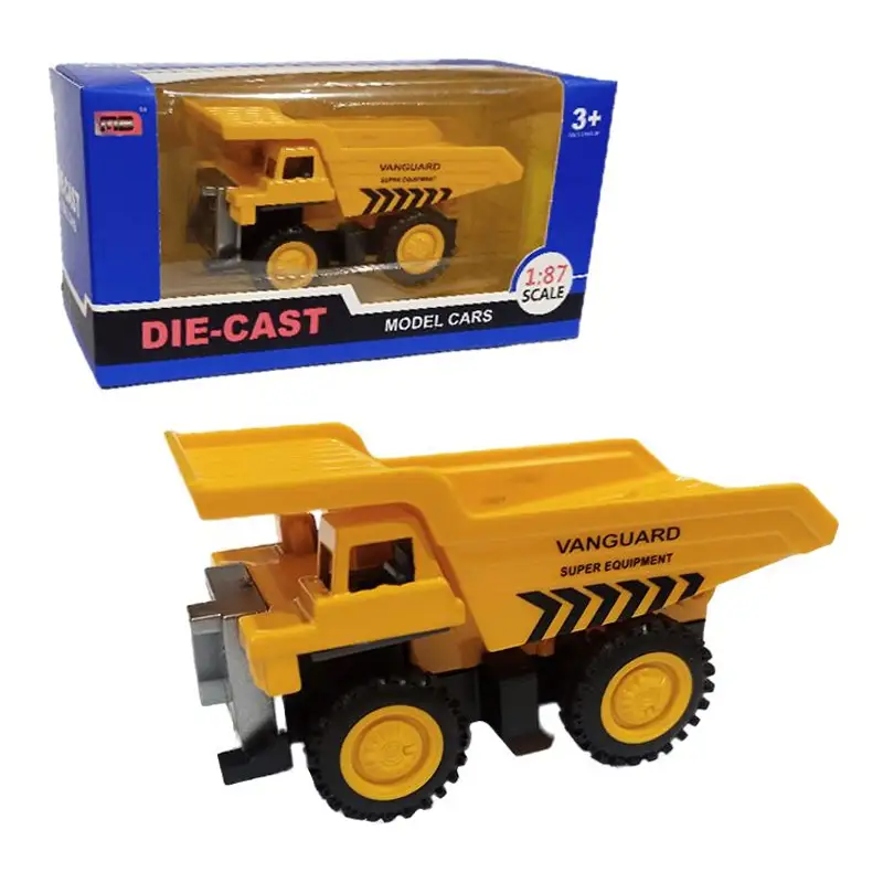 Construction Toys Die Cast 1:87 Scale - Heavy Dumper Truck - Size Approx. 4 inch - Yellow