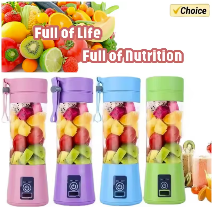 Portable Mini Blender for Shakes and Smoothies Rechargeable USB 380ML Traveling Fruit Juicer Cup Hand Fruit Blender Juicing Cup