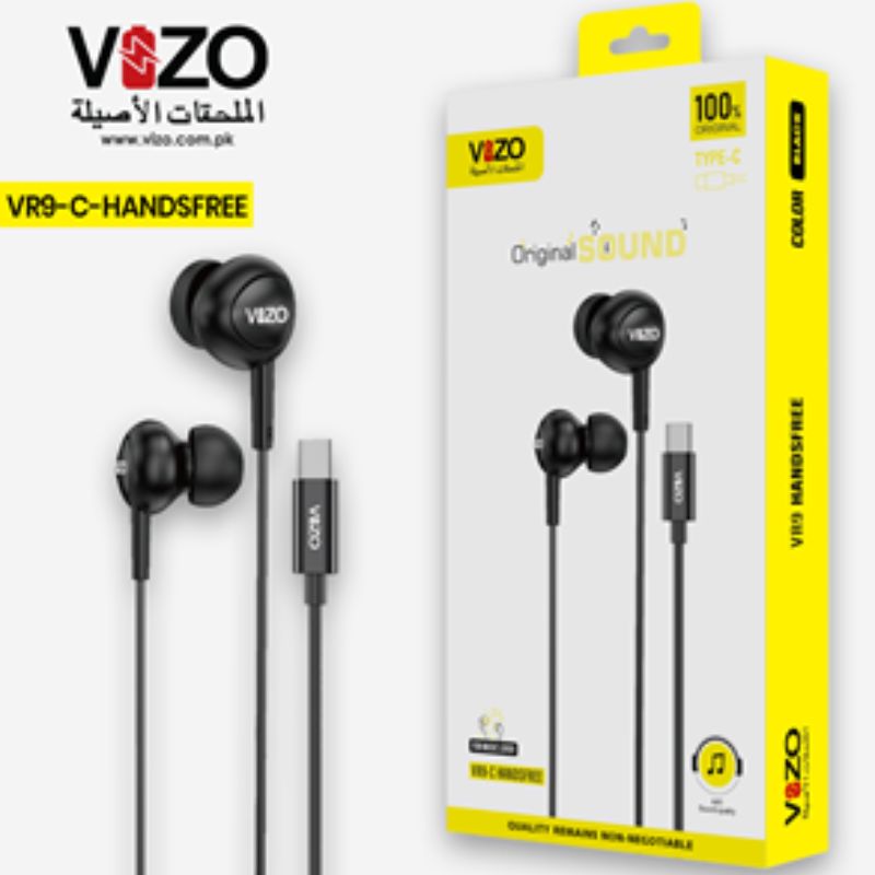 Vizo VR9-C Handsfree Premium Type-C Wired Earphones With Offical Warranty
