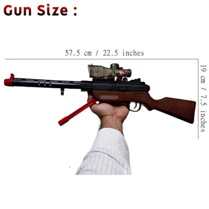 2 in 1 Manual Reload Shot-gun Darts Shooter and Bubble Shooter - One Toygun Two Uses With Lights