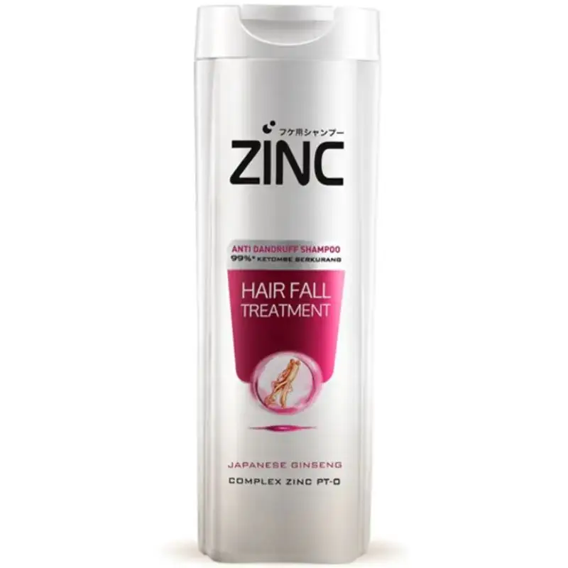Zinc Anti Dandruff Shampoo Hair Fall Treatment Japanse Ginseng 340ML