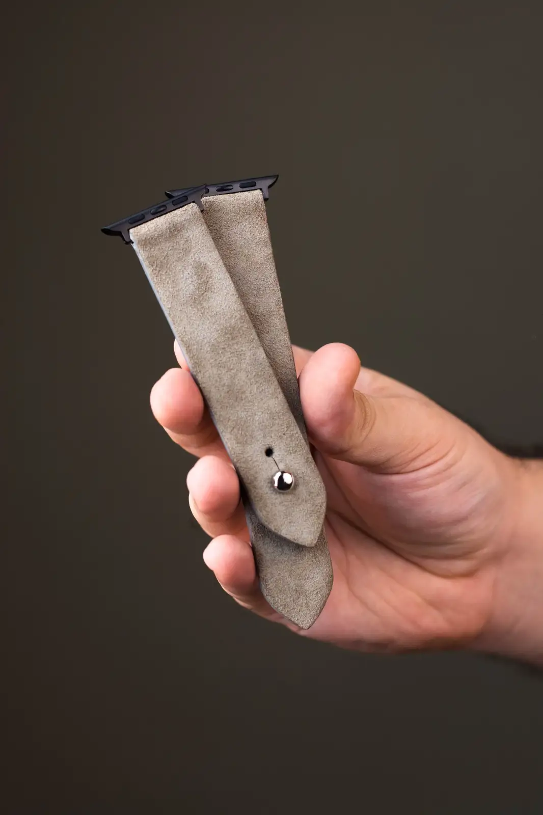 Waji's | Greige Apple Watch Strap - Suede Leather Strap