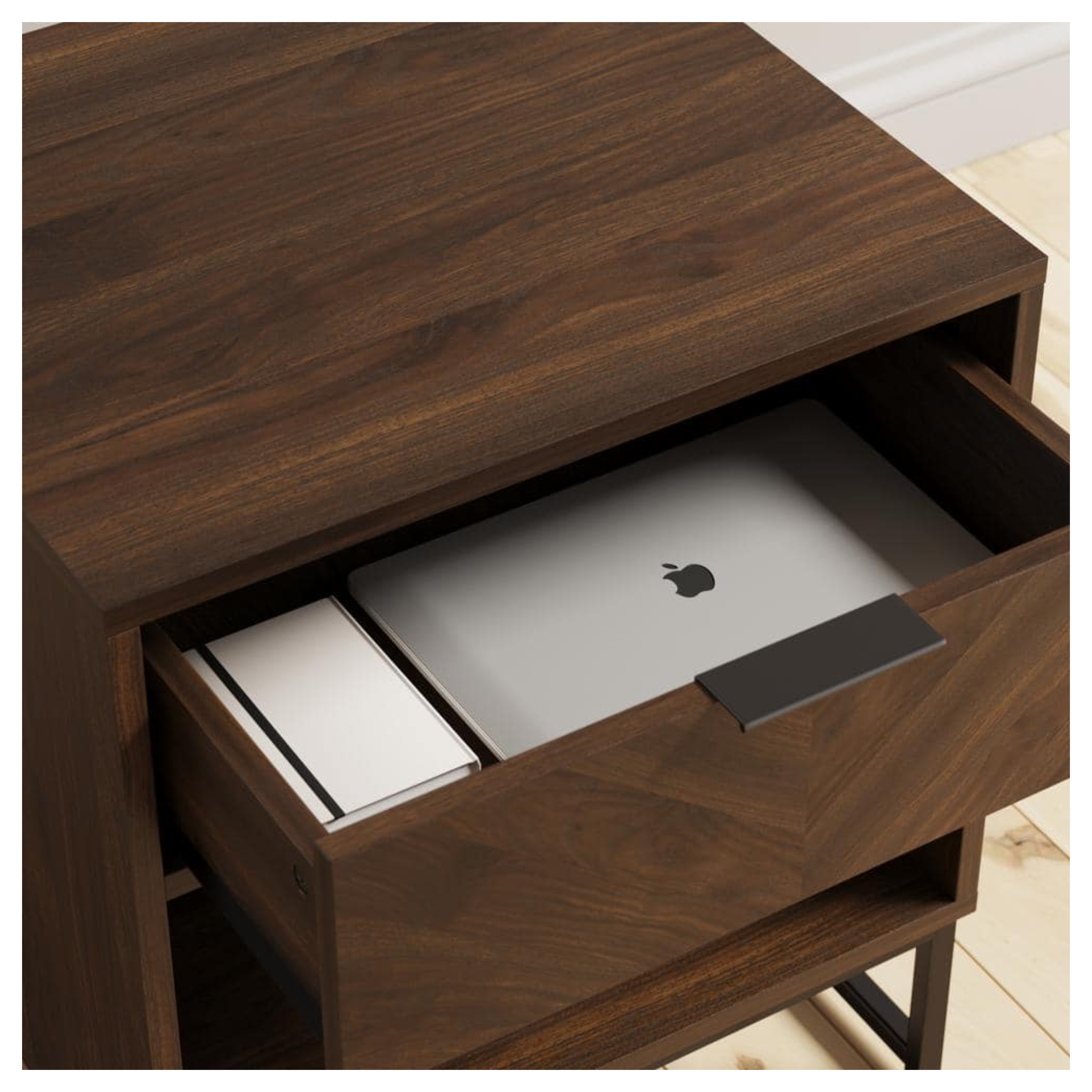 Elegant Wooden Nightstand with Spacious Drawers – Perfect for Modern Bedrooms  Short Description: Add a touch of sophistication to your bedroom with this beautifully crafte