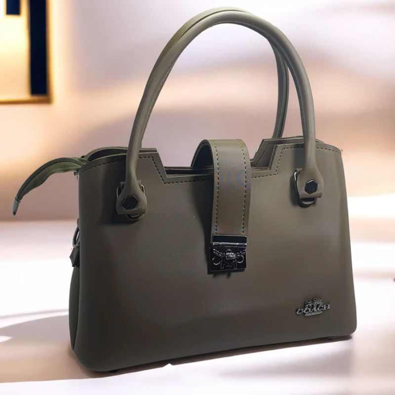 Elegant Dark Green Fancy Handbag For Women's