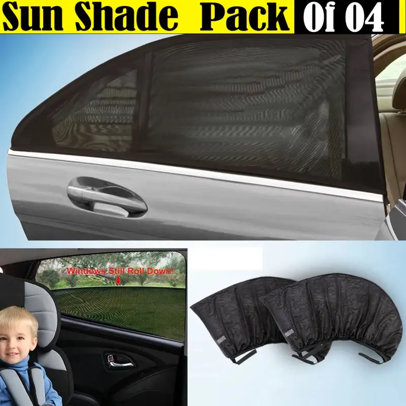 Car Window Sun Shade Mesh [Pack Of 04]