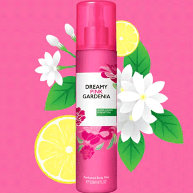 Benetton Body Mist Dreaming Pink Gardenia 236ml