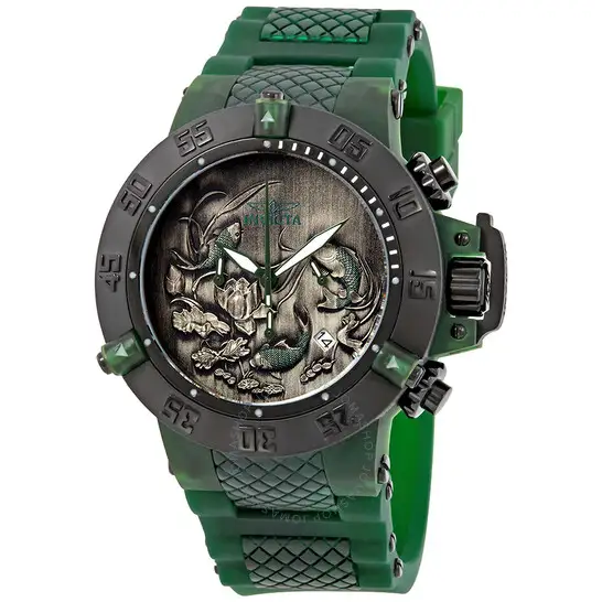 Invicta Subaqua Koi Fish Chronograph Black (Koi Fish) Dial Men's Watch