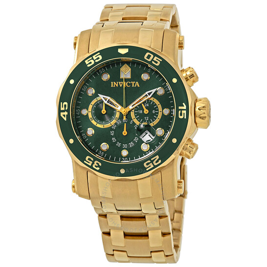 Invicta Pro Diver Chronograph Green Dial Men's Watch