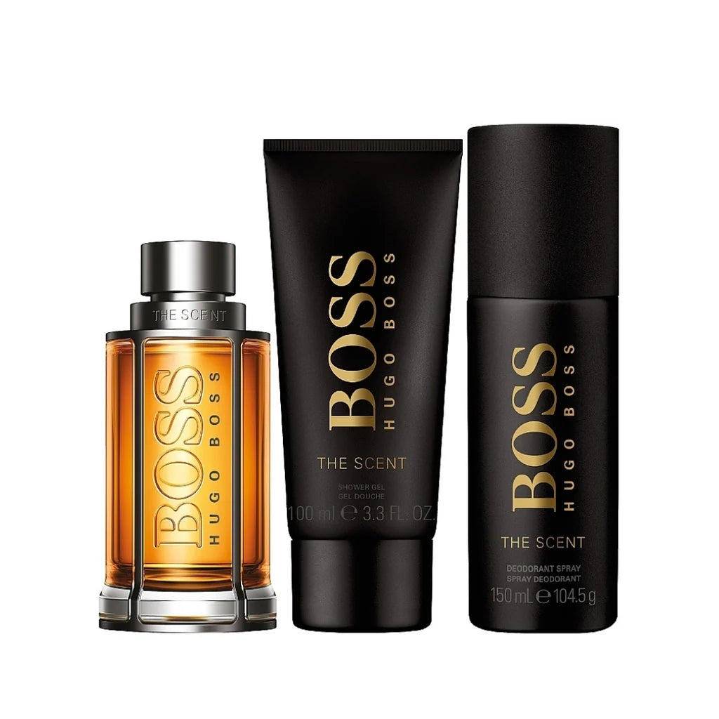 Hugo Boss The Scent Gift Set for Men - EDT 100ml + Shower Gel 100ml + Deodorant Spray 150ml (3616305439543)