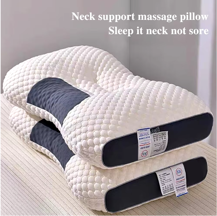 3D Neck Pillow Star Hotel Cervical Pillow Massage Pillow SPA Pillow Single Fiber Pillow Core Cervical Pillow Sleeping Pillow