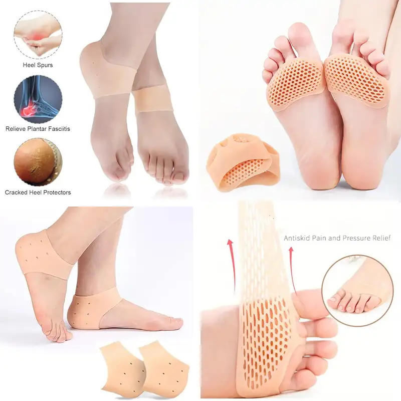Combo Of  Silicone Heel Gel Protector & Silicone Soft Forefoot Pads