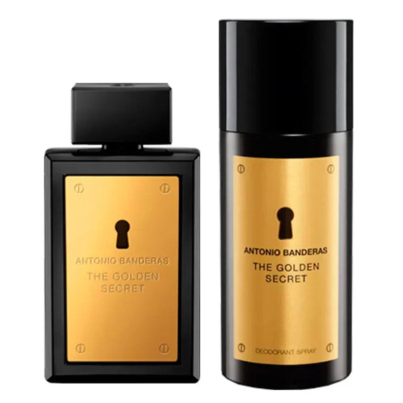 Antonio Banderas The Golden Secret Gift Set for Men - EDT 100ml + Deodorant Spray 150ml (8411061074510)